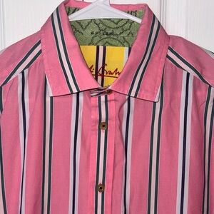 GORGEOUS Robert Graham Pink Striped Button-Up Shirt XL